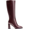 image:imageDREAM PAIRS Knee High Boots for Women Square Toe Gogo Chunky Heel Tall Boot Fashion Side Zipper Long BootBurgundy