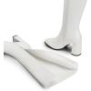 image:imageDREAM PAIRS Knee High Boots for Women Square Toe Gogo Chunky Heel Tall Boot Fashion Side Zipper Long BootWhitepu