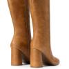 image:imageDREAM PAIRS Knee High Boots for Women Square Toe Gogo Chunky Heel Tall Boot Fashion Side Zipper Long BootYellow