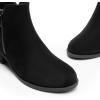 image:imageDREAM PAIRS Womens Ankle Boots Classic Low Chunky Heel Side Zipper Booties ShoesBlacksuede