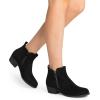 image:imageDREAM PAIRS Womens Ankle Boots Classic Low Chunky Heel Side Zipper Booties ShoesBlacksuede