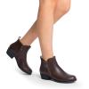 image:imageDREAM PAIRS Womens Ankle Boots Classic Low Chunky Heel Side Zipper Booties ShoesBrownpu