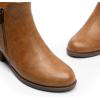 image:imageDREAM PAIRS Womens Ankle Boots Classic Low Chunky Heel Side Zipper Booties ShoesTanpu
