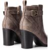 image:imageDREAM PAIRS Womens Chunky High Heel Ankle Boots Round Toe Fall Short Booties ShoesTaupepu
