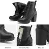 image:imageDREAM PAIRS Womens Combat Ankle Boots Chunky Heel Lace up Fashion Heeled BootiesBlack