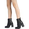 image:imageDREAM PAIRS Womens Combat Ankle Boots Chunky Heel Lace up Fashion Heeled BootiesBlack