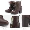 image:imageDREAM PAIRS Womens Combat Ankle Boots Chunky Heel Lace up Fashion Heeled BootiesBrown
