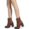 image:imageDREAM PAIRS Womens Combat Ankle Boots Chunky Heel Lace up Fashion Heeled BootiesTan