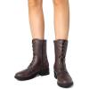 image:imageDREAM PAIRS Womens Combat Mid Calf BootsDark Brown