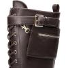 image:imageDREAM PAIRS Womens Combat Riding Platform Knee High Boots Lace Up Fall Lug Sole Gothic Motorcycle Boots with Inside ZipperBrown
