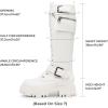image:imageDREAM PAIRS Womens Combat Riding Platform Knee High Boots Lace Up Fall Lug Sole Gothic Motorcycle Boots with Inside ZipperWhite
