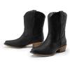 image:imageDREAM PAIRS Womens Cowboy Cowgirl Western Ankle Boots Low Chunky Heels Square Toe Fall Short Booties ShoesBlack