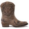 image:imageDREAM PAIRS Womens Cowboy Cowgirl Western Ankle Boots Low Chunky Heels Square Toe Fall Short Booties ShoesBrown