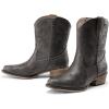 image:imageDREAM PAIRS Womens Cowboy Cowgirl Western Ankle Boots Low Chunky Heels Square Toe Fall Short Booties ShoesGrey