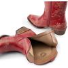 image:imageDREAM PAIRS Womens Cowboy Cowgirl Western Ankle Boots Low Chunky Heels Square Toe Fall Short Booties ShoesRed