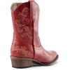 image:imageDREAM PAIRS Womens Cowboy Cowgirl Western Ankle Boots Low Chunky Heels Square Toe Fall Short Booties ShoesRed