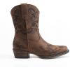 image:imageDREAM PAIRS Womens Cowboy Cowgirl Western Ankle Boots Low Chunky Heels Square Toe Fall Short Booties ShoesTan