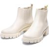 image:imageDREAM PAIRS Womens Elastic Chelsea Ankle Boots Platform Low Chunky Block Heel Lug Sole Slip on Fall Heeled Booties ShoesBeige