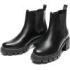 image:imageDREAM PAIRS Womens Elastic Chelsea Ankle Boots Platform Low Chunky Block Heel Lug Sole Slip on Fall Heeled Booties ShoesBlack