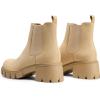 image:imageDREAM PAIRS Womens Elastic Chelsea Ankle Boots Platform Low Chunky Block Heel Lug Sole Slip on Fall Heeled Booties ShoesNude