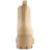 image:imageDREAM PAIRS Womens Elastic Chelsea Ankle Boots Platform Low Chunky Block Heel Lug Sole Slip on Fall Heeled Booties ShoesNude