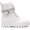 image:imageDREAM PAIRS Womens Fashion Platform Combat Boots Lace Up Lug Sole Goth Ankle Booties ShoesWhite