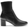 image:imageDREAM PAIRS Womens Fitted Stretch Ankle Boots Fashion Low Chunky Heel Almond Toe Fall Heeled Booties ShoesBlackpu