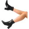 image:imageDREAM PAIRS Womens Fitted Stretch Ankle Boots Fashion Low Chunky Heel Almond Toe Fall Heeled Booties ShoesBlackpu