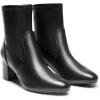 image:imageDREAM PAIRS Womens Fitted Stretch Ankle Boots Fashion Low Chunky Heel Almond Toe Fall Heeled Booties ShoesBlackpu