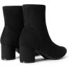 image:imageDREAM PAIRS Womens Fitted Stretch Ankle Boots Fashion Low Chunky Heel Almond Toe Fall Heeled Booties ShoesBlacksuede