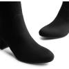 image:imageDREAM PAIRS Womens Fitted Stretch Ankle Boots Fashion Low Chunky Heel Almond Toe Fall Heeled Booties ShoesBlacksuede