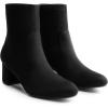 image:imageDREAM PAIRS Womens Fitted Stretch Ankle Boots Fashion Low Chunky Heel Almond Toe Fall Heeled Booties ShoesBlacksuede
