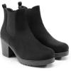 image:imageDREAM PAIRS Womens High Chunky Heel Chelsea Ankle Boots Slip On Elastic Fall Heeled Booties ShoesBlack