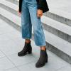 image:imageDREAM PAIRS Womens High Chunky Heel Chelsea Ankle Boots Slip On Elastic Fall Heeled Booties ShoesBlackPu