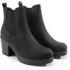 image:imageDREAM PAIRS Womens High Chunky Heel Chelsea Ankle Boots Slip On Elastic Fall Heeled Booties ShoesBlackPu