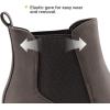 image:imageDREAM PAIRS Womens High Chunky Heel Chelsea Ankle Boots Slip On Elastic Fall Heeled Booties ShoesBrownPu