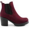 image:imageDREAM PAIRS Womens High Chunky Heel Chelsea Ankle Boots Slip On Elastic Fall Heeled Booties ShoesBurgundy