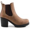 image:imageDREAM PAIRS Womens High Chunky Heel Chelsea Ankle Boots Slip On Elastic Fall Heeled Booties ShoesCamelPu