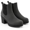 image:imageDREAM PAIRS Womens High Chunky Heel Chelsea Ankle Boots Slip On Elastic Fall Heeled Booties ShoesGrey