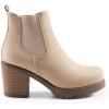 image:imageDREAM PAIRS Womens High Chunky Heel Chelsea Ankle Boots Slip On Elastic Fall Heeled Booties ShoesNudesuede