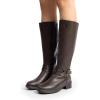 image:imageDREAM PAIRS Womens Knee High Boots Buckle Riding BootsBrown