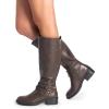 image:imageDREAM PAIRS Womens Knee High Boots Buckle Riding BootsBrown1