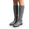 image:imageDREAM PAIRS Womens Knee High Boots Buckle Riding BootsGrey