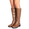 image:imageDREAM PAIRS Womens Knee High Boots Buckle Riding BootsLight Brown