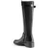 image:imageDREAM PAIRS Womens Knee High Boots Comfortable Elastic Knit Fabric Chunky Block Heel Round Toe Side Zipper Riding Biker Motorcycle Buckle BootsSize 85BLACKFABRICUTAH1
