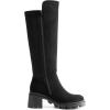 image:imageDREAM PAIRS Womens Knee High Boots Comfortable Platform Round Toe Stretch Boots for WomenBlacksuede
