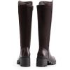 image:imageDREAM PAIRS Womens Knee High Boots Comfortable Platform Round Toe Stretch Boots for WomenBrownpu