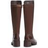 image:imageDREAM PAIRS Womens Knee High Boots Comfortable Platform Round Toe Stretch Boots for WomenLight Brown