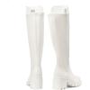 image:imageDREAM PAIRS Womens Knee High Boots Comfortable Platform Round Toe Stretch Boots for WomenWhite