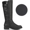 image:imageDREAM PAIRS Womens Knee High Boots Comfortable Riding Boots Side Zipper Fall Boots with BuckleBlack